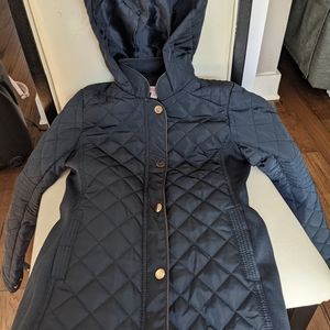 Navy Blue quilted girls jacket